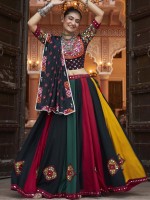 Multicolor Viscose Rayon Readymade Navratri Lehenga Choli